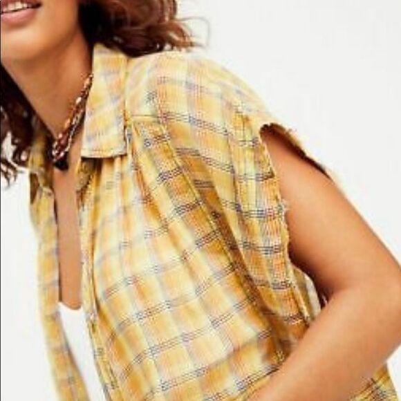 New Free People Isabelle Plaid Maxi top size S and XS - Picture 4 of 12